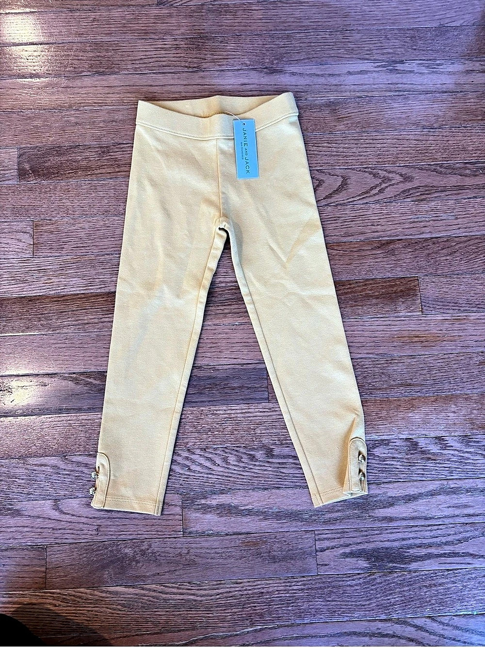 JANIE AND JACK Harvest Moon Button Cuff Ponte Pant Yellow